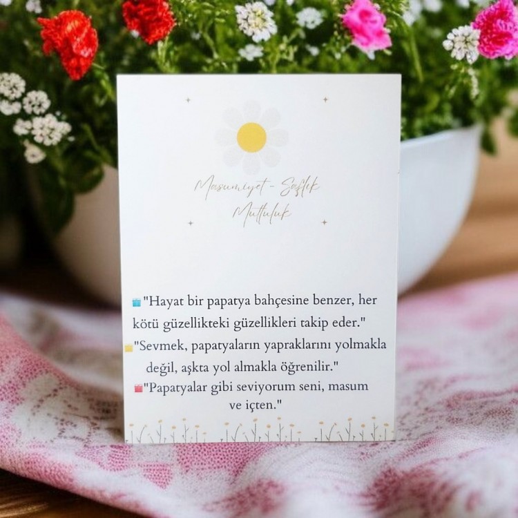 Masumiyet - Saflık - Mutluluk Temalı Takı Kartı - Poşet ile Birlikte Masumiyet - Saflık - Mutluluk Temalı Takı Kartı - Poşet ile Birlikte
