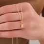 Ateş Böceği Figürlü Minimal Çelik Kolye, Kararmaz Gold Renk | Toptan Zarif Takı Modeli Ateş Böceği Figürlü Minimal Çelik Kolye, Kararmaz Gold Renk | Toptan Zarif Takı Modeli