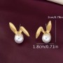 Toptan Altın Renk Tavşan Kulak Tasarımlı İnci Küpe | Kadın Çelik Takı, Minimalist ve Şık Model Toptan Altın Renk Tavşan Kulak Tasarımlı İnci Küpe | Kadın Çelik Takı, Minimalist ve Şık Model