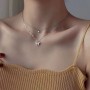 Çift Katlı Kelebek Tasarım Çelik Kolye | Kararmaz Gümüş Kaplama Toptan Kadın Kolye Modeli Çift Katlı Kelebek Tasarım Çelik Kolye | Kararmaz Gümüş Kaplama Toptan Kadın Kolye Modeli