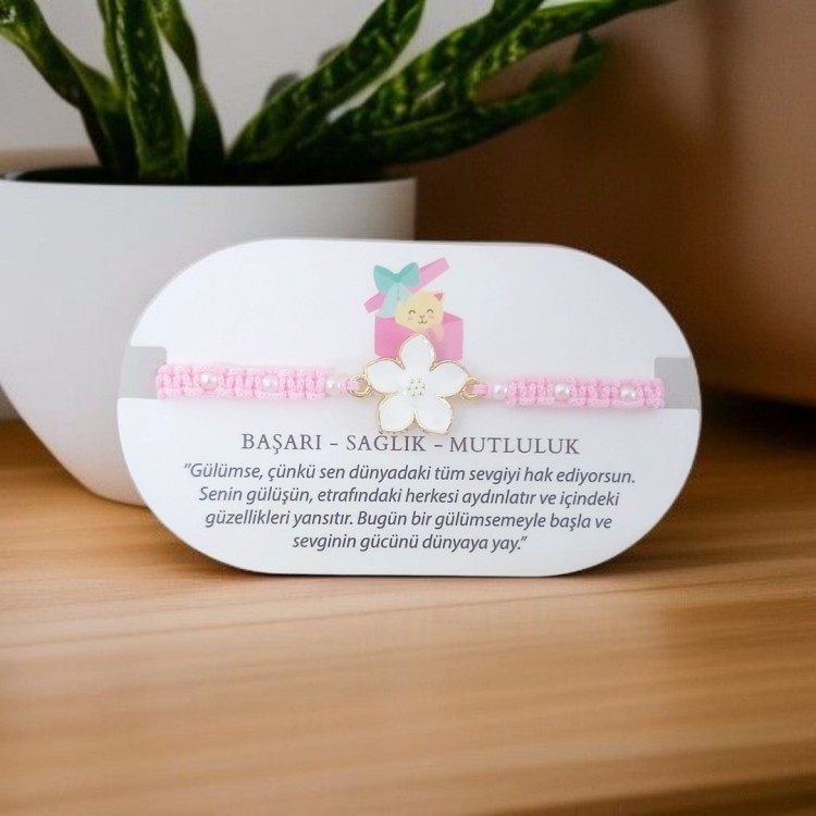 İncili Pembe Renkli Toptan Makrome Örgü Bileklik İncili Pembe Renkli Toptan Makrome Örgü Bileklik