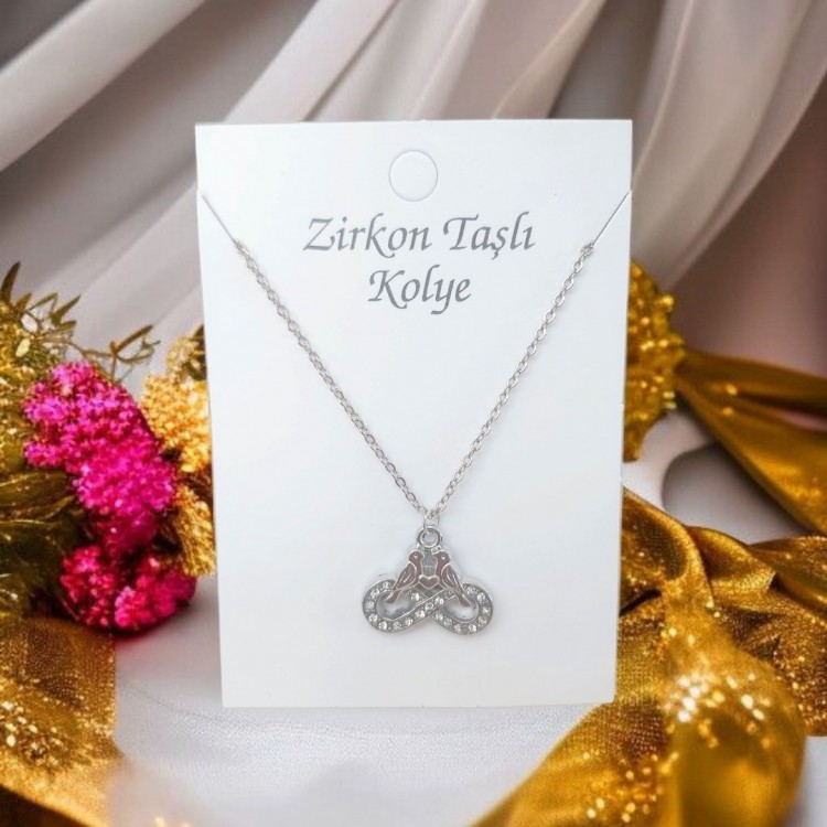 Zirkon Taşlı Kadın Kolye, Kararmaz Gümüş Kaplama | Toptan Bijuteri Kolye Zirkon Taşlı Kadın Kolye, Kararmaz Gümüş Kaplama | Toptan Bijuteri Kolye