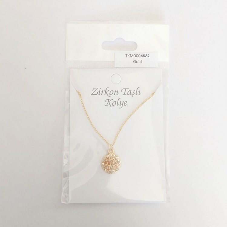 Hayat Ağacı Figürlü Zirkon Taşlı Kolye, Kararmaz Gold Kaplama | Toptan Bijuteri Kolye Hayat Ağacı Figürlü Zirkon Taşlı Kolye, Kararmaz Gold Kaplama | Toptan Bijuteri Kolye