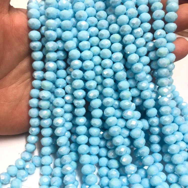 Kristal Boncuk 8 mm Bebe Mavisi