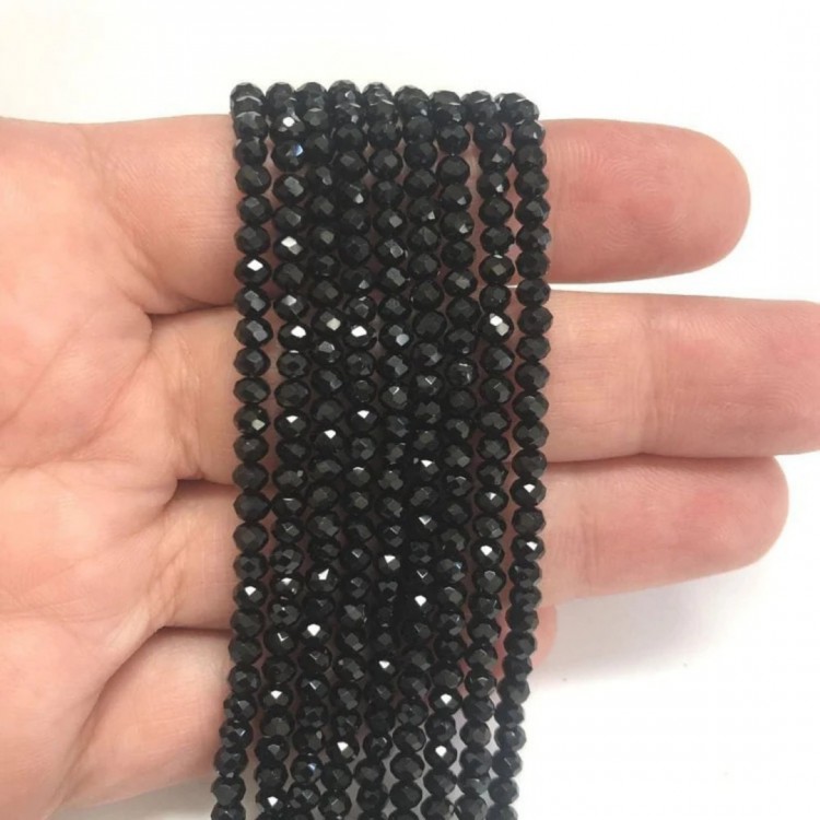 3 mm Siyah Kristal Boncuk