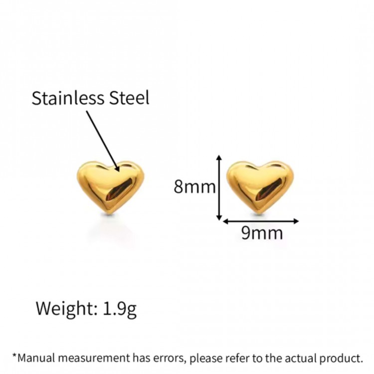 Toptan Takı | Kalp Model Minimalist Toptan Çelik Küpe | Gümüş Kaplama Toptan Takı | Kalp Model Minimalist Toptan Çelik Küpe | Gümüş Kaplama