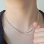 Toptan Gümüş Kaplama Çelik Küp Zincir Kolye – 1.4 mm Kalınlık, 40+4 cm Ayarlanabilir Uzunluk Toptan Gümüş Kaplama Çelik Küp Zincir Kolye – 1.4 mm Kalınlık, 40+4 cm Ayarlanabilir Uzunluk