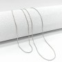 Toptan Gümüş Kaplama Çelik Küp Zincir Kolye – 1.4 mm Kalınlık, 40+4 cm Ayarlanabilir Uzunluk Toptan Gümüş Kaplama Çelik Küp Zincir Kolye – 1.4 mm Kalınlık, 40+4 cm Ayarlanabilir Uzunluk
