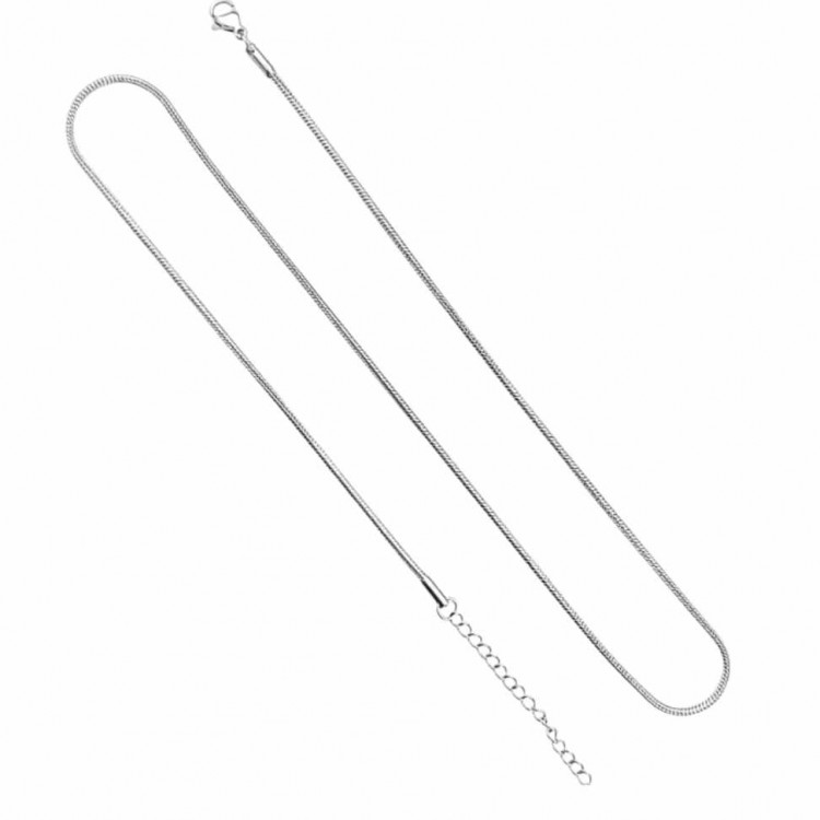 Toptan Gümüş Kaplama Çelik Küp Zincir Kolye – 1.4 mm Kalınlık, 40+4 cm Ayarlanabilir Uzunluk Toptan Gümüş Kaplama Çelik Küp Zincir Kolye – 1.4 mm Kalınlık, 40+4 cm Ayarlanabilir Uzunluk