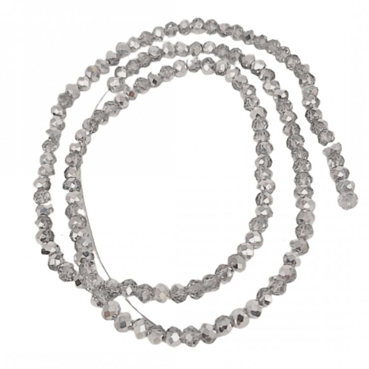 Gümüş Renk 4mm Kristal Boncuk Gümüş Renk 4mm Kristal Boncuk