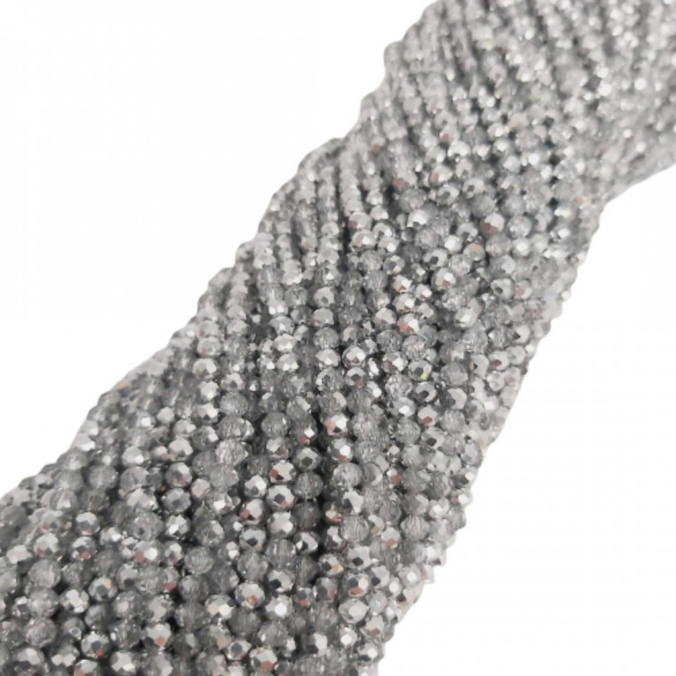 Gümüş Renk 4mm Kristal Boncuk Gümüş Renk 4mm Kristal Boncuk